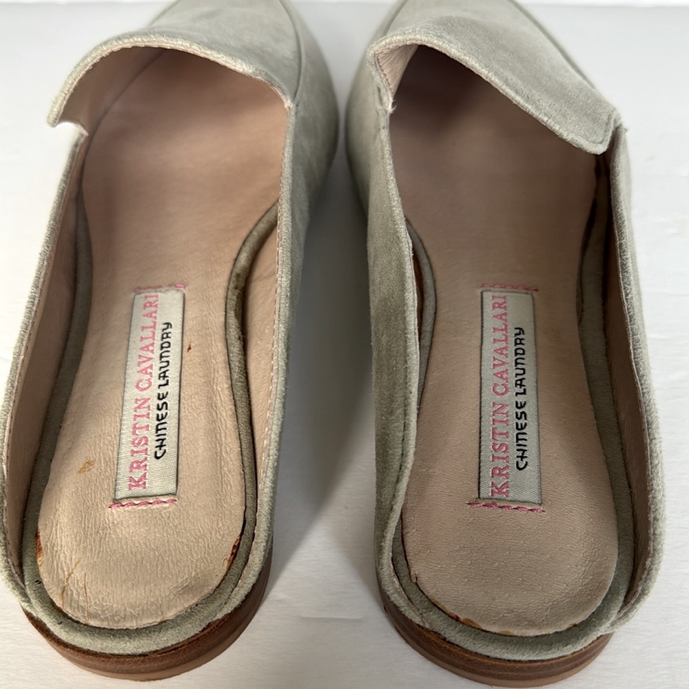 CHINESE LAUNDRY KRISTIN CAVALLARI Womens Sage Green Suede Capri Mules 7.5/38 NEW - Picture 11 of 11